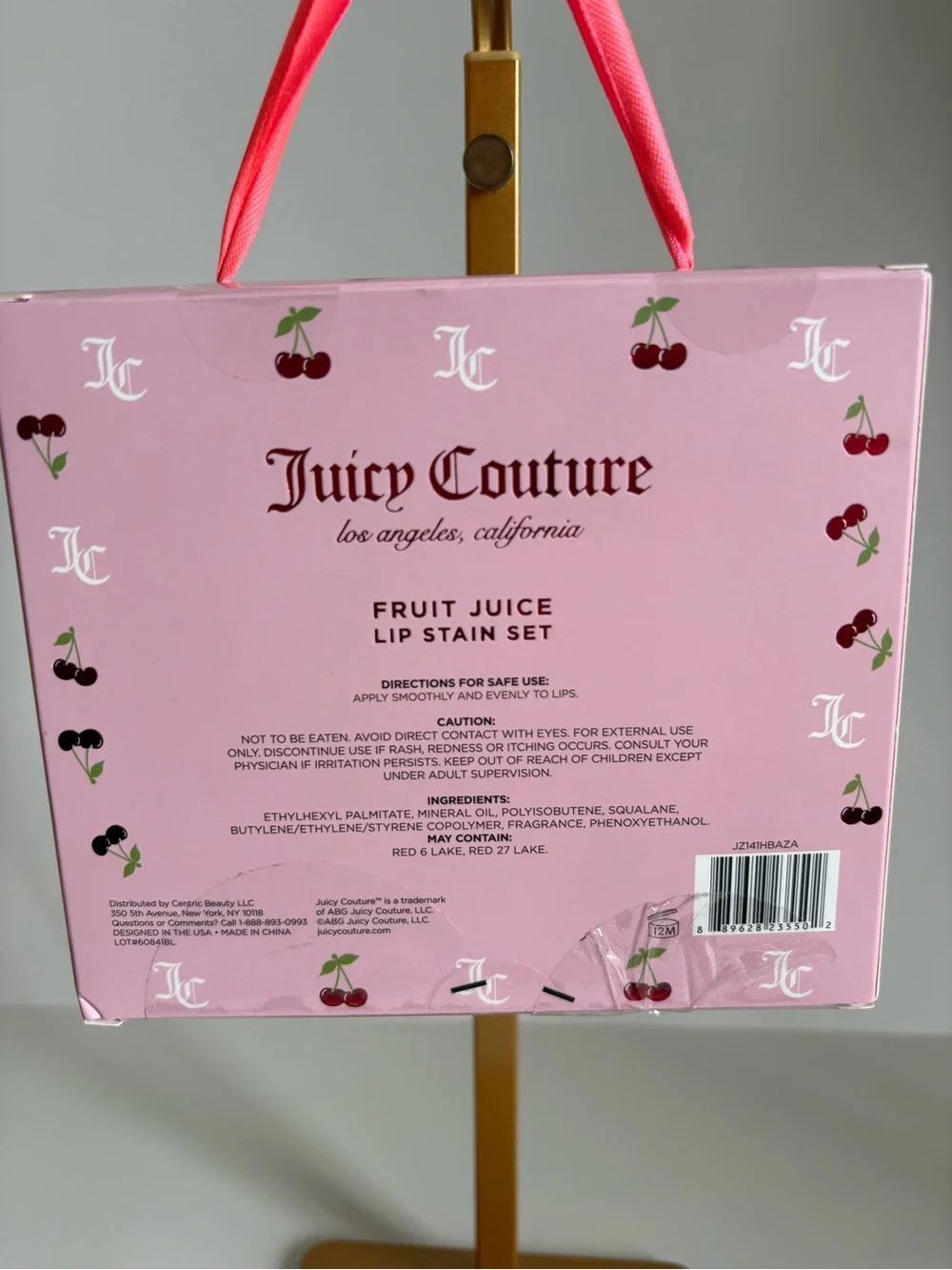 🍒Juicy Couture Fruit Juice Lip Stain 4-Piece Set Cherry Pink